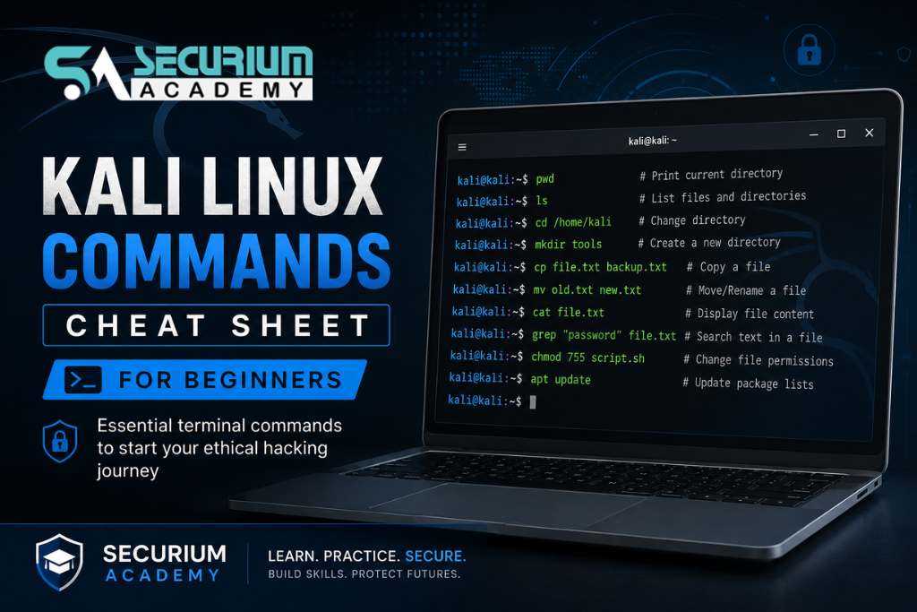 Kali Linux Commands Cheat Sheet for Beginners